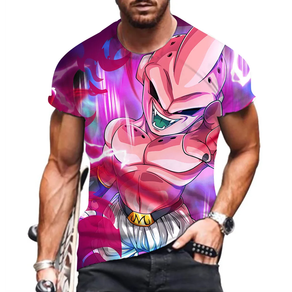 

Goku Men's T-shirt T-shirts Dragon Ball Z Y2k Clothing High Quality Anime Children's Tops Vegeta 110-6XL Super Saiya Hip Hop New