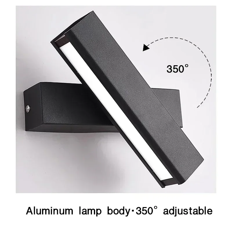 

Modern LED Wall Light 350° Rotatable Wall Lamp for Bedroom Living Room Indoor Wall Sconces Lighting Fixture