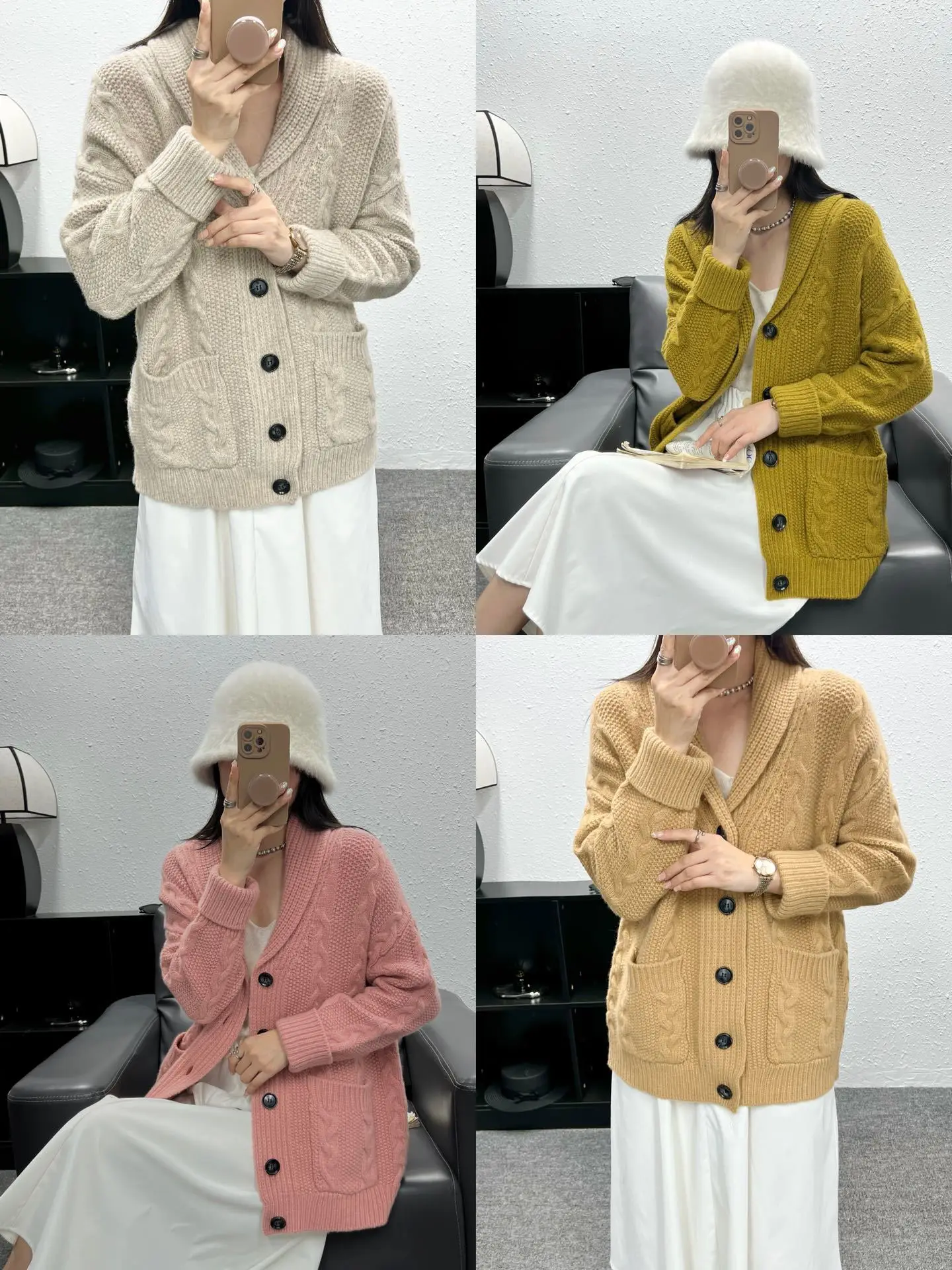 

Winter 2023 Autumn New And Women's ClothingPure Wool Thickened Coat Cardigan 1023