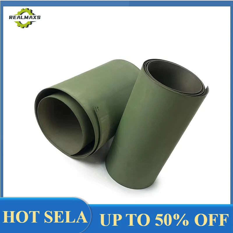 

PTFE and Copper Powder Green1.2mm 1.5mm 2.0mm Width 305mm PTFE Sheet Soft Slideway Sheet for Drilling Machine