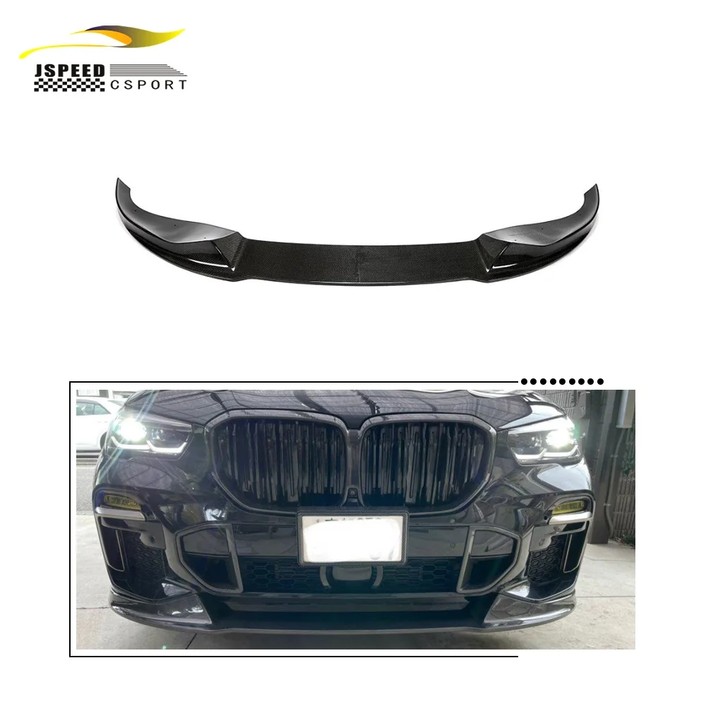 

Подходит для BMW X5 G05 Передний бампер из углеродного волокна Lip M Sport Utility 4-дверный 2019-2020 гг.