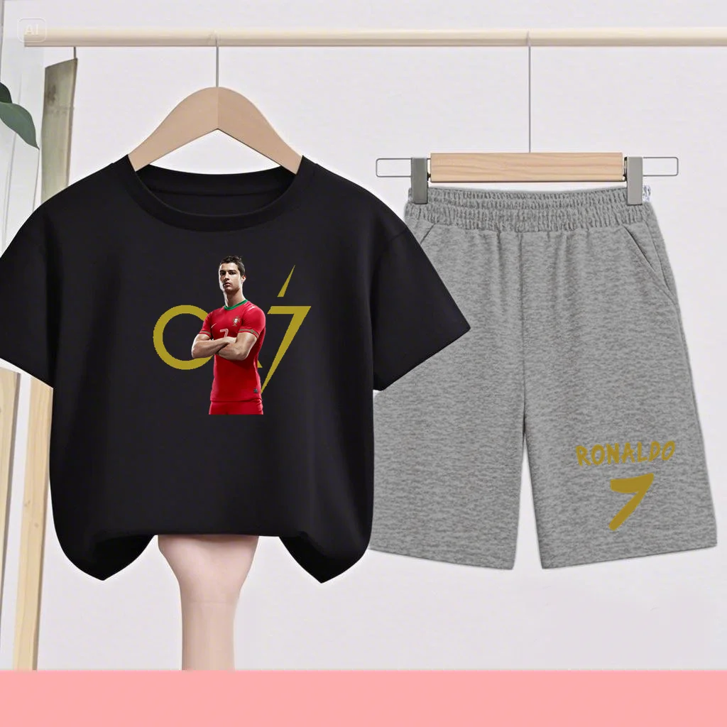 

For Children in Summer There Are Suitable Sports Clothing for Boys and Girls Aged3 to 13The Clothing IncludesT-shirts and Shorts