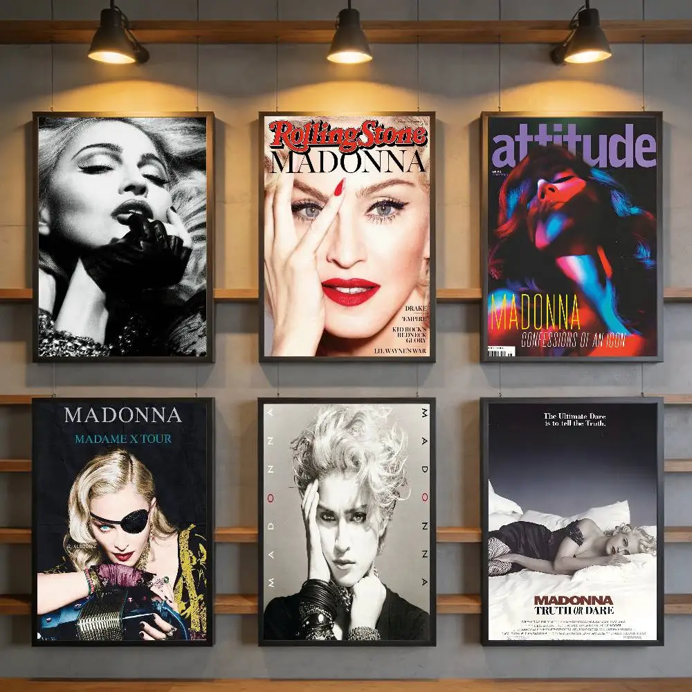 M-Madonna Sänger Poster Leinwanddruck Poster Vintage Klassischer Kunstdruck Wohnzimmer Heimdekoration Kunstposter Geschenke