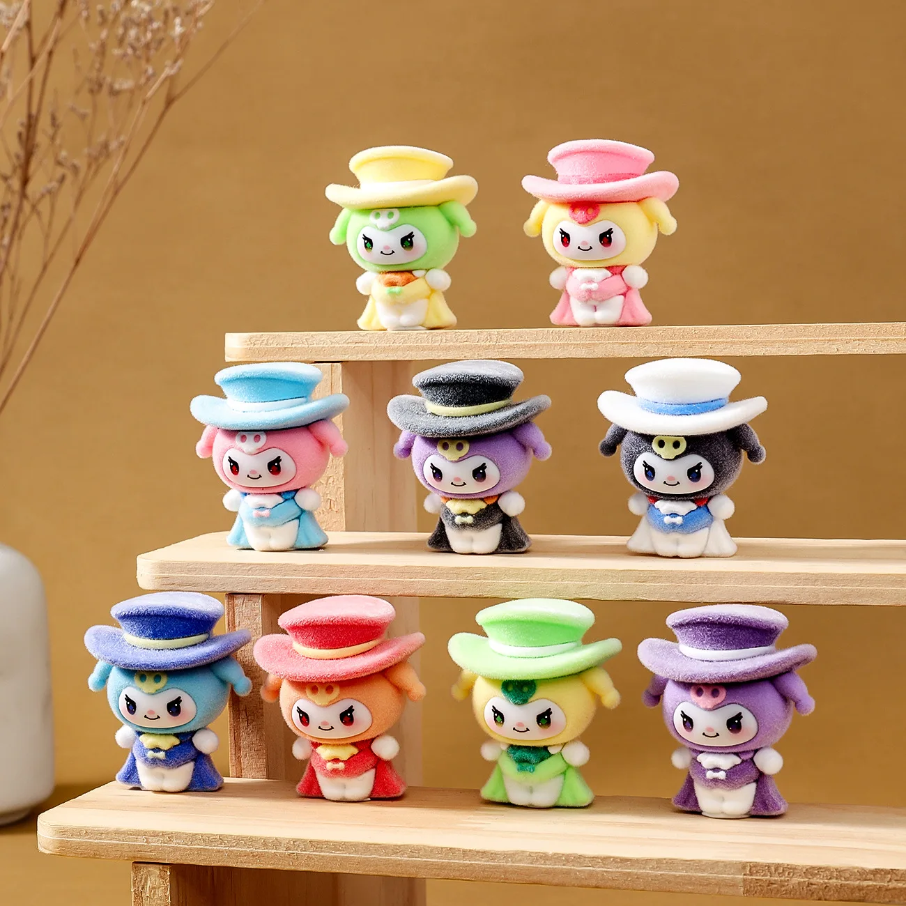 

9pcs Anime for Kuromi Doll Creative DIY Doll ornaments crafts high-end desk decorations For Christmas Gifts