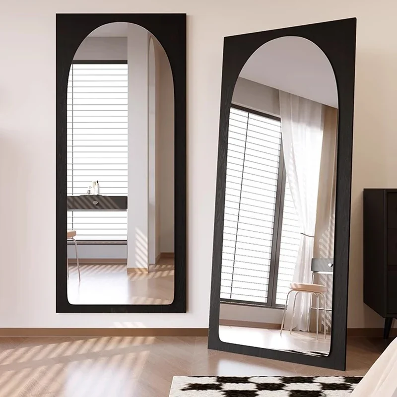 Irregular Funky Mirror Floor Long Aesthetic Girls Cloud Mirror Decoration Full Body Standing Men Wooden Spiegels Home Products 3
