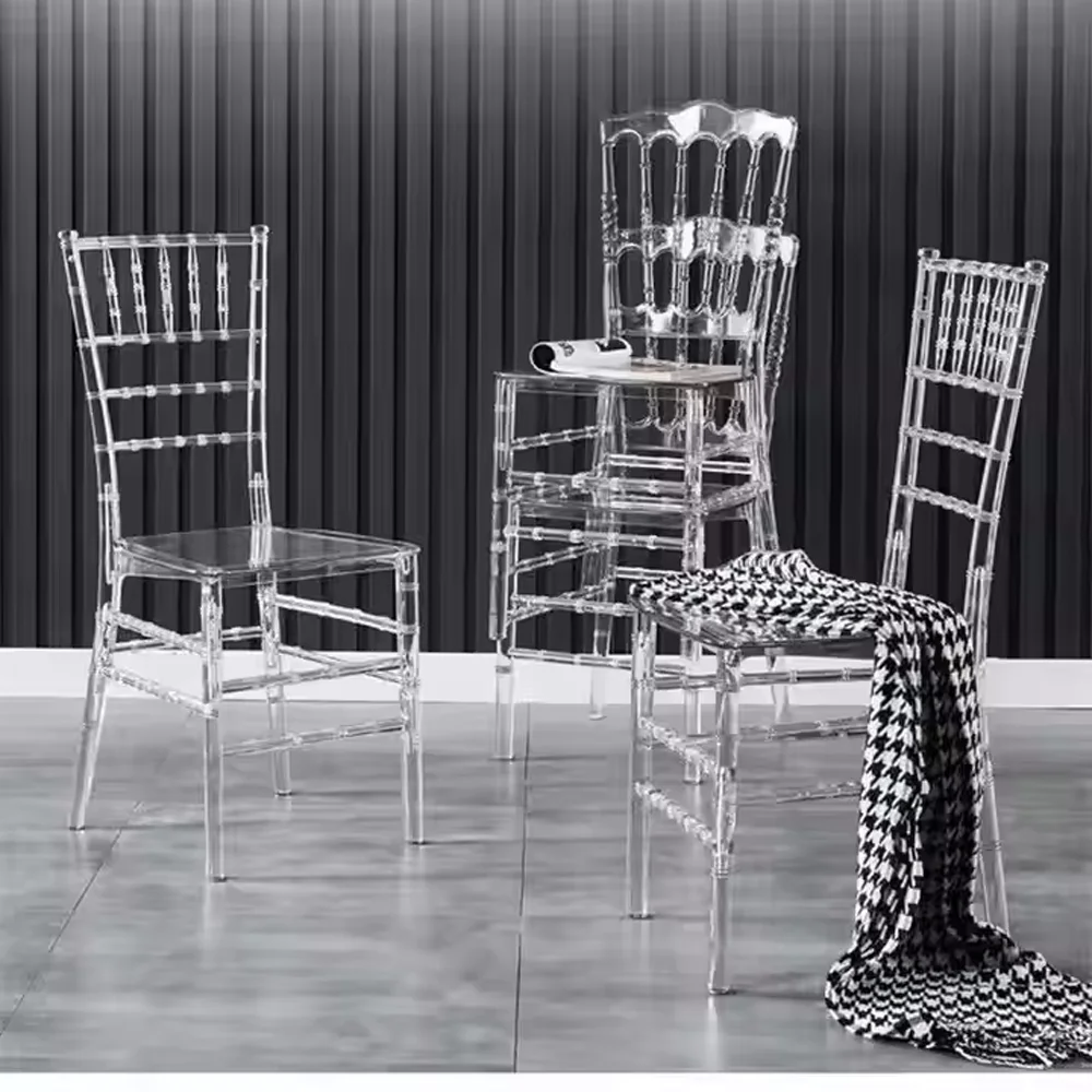 Chiavari Tiffany Clear Acrylic Stackable Chairs for Banquet Furniture Wedding Party Hotel Events Living Room