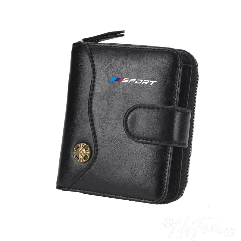 

Vintage Tower Buckle Wallet Wallet Bank Card Coin Purse Auto Key Bag For BMW 1 3 5 Series G30 G20 F30 F10 E60 X1 X3 E70 F15 F48a