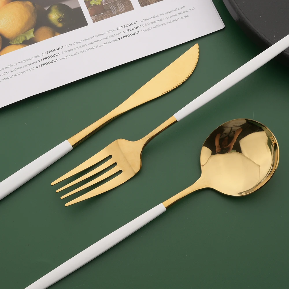 16/24/32/48 pezzi stoviglie in - Gold Plated Cutlery recensione e prezzo