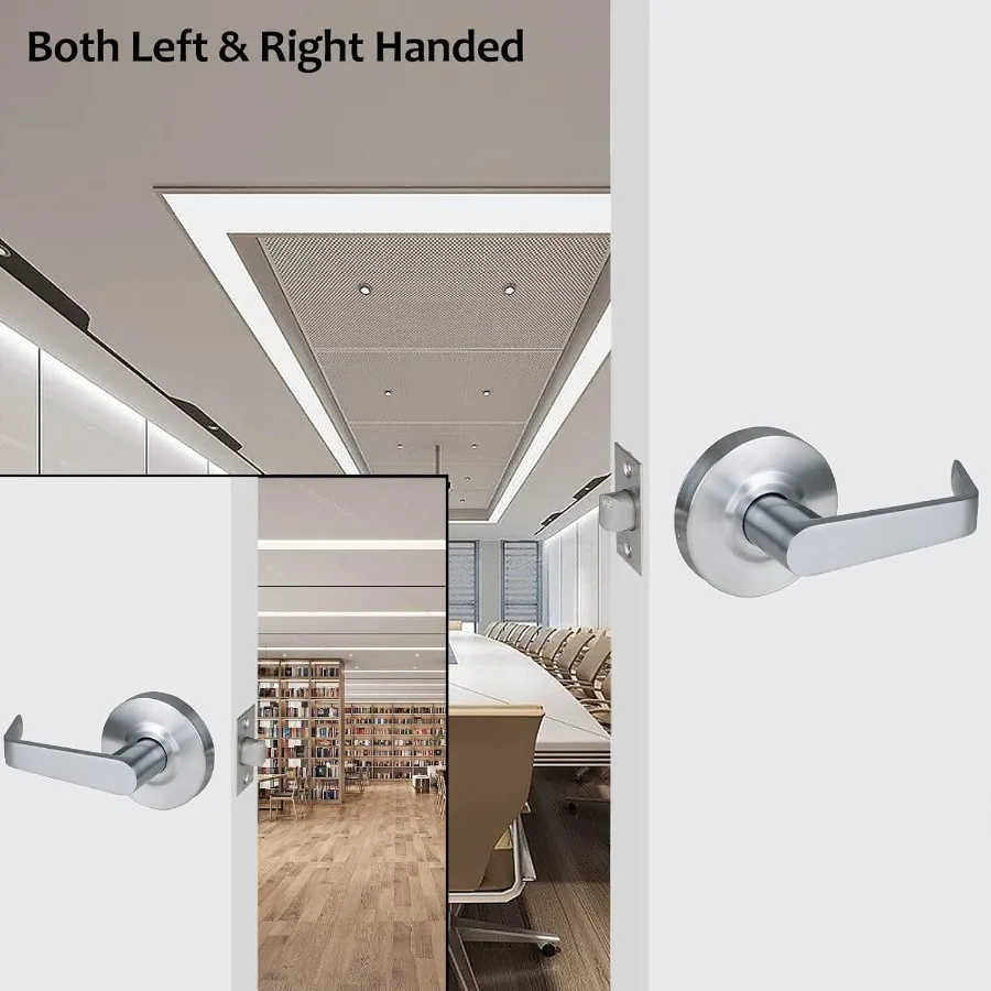 مجموعة مقبض رافعة باب الممر التجاري شديد التحمل مع قائمة UL وشهادة تصنيف الحريق لمدة 3 ساعات بدون مفتاح لـ Ha