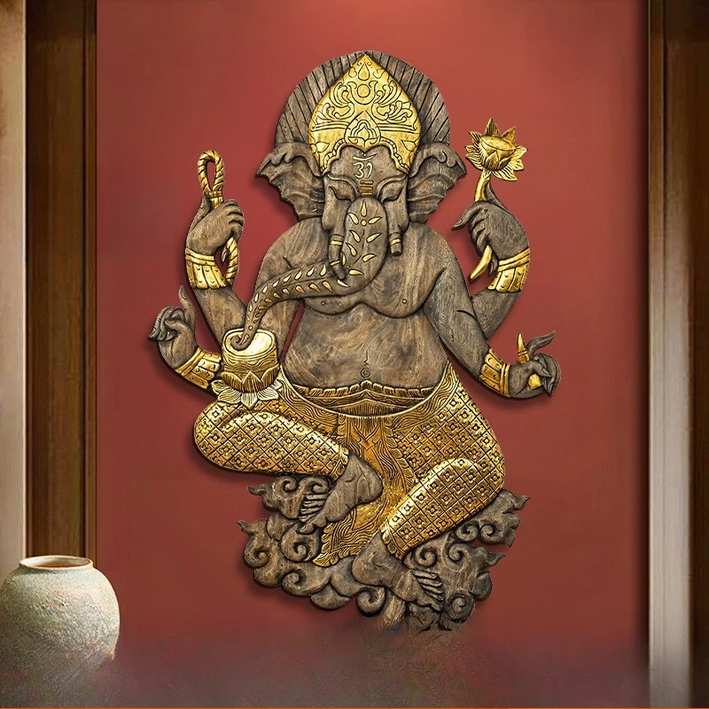 

South East Asia style decorative painting Thai Buddha statue hanging painting luminous painting background wall