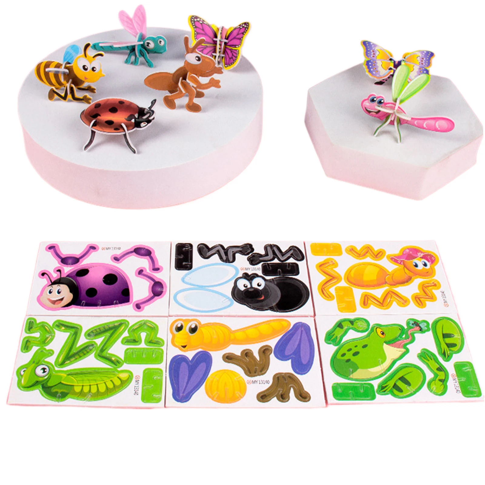 DIY Smart Paper Jigsaw Puzzle Set Early Education Craft Assembly Toy for Classroom & Family Fun Activity