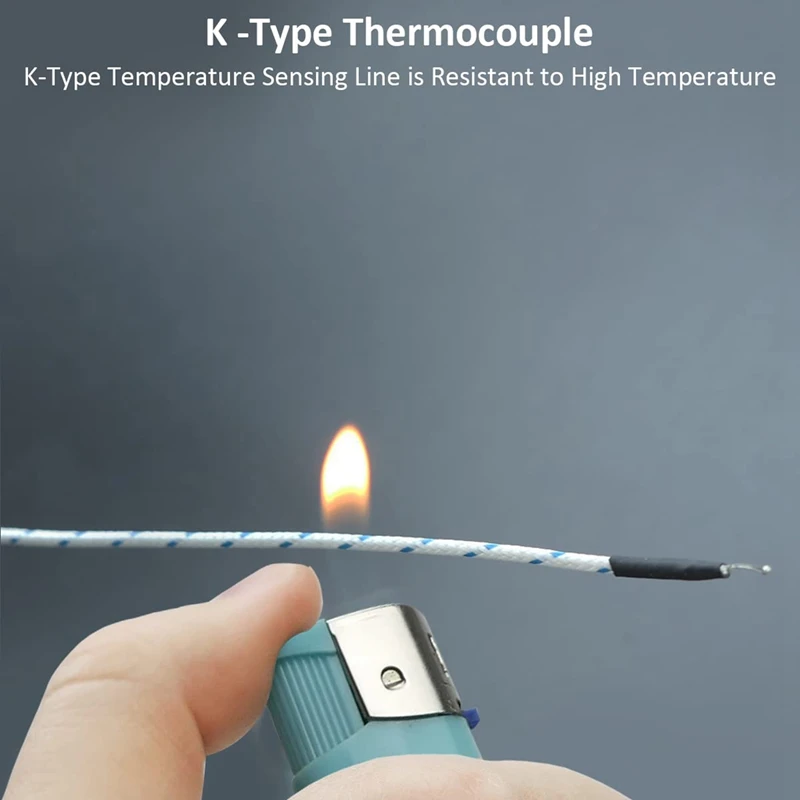 TOP 10Pcs 3Meters K Type Mini-Connector Thermocouple Temperature Probe Sensor -50-350°C Temperature Sensing Line