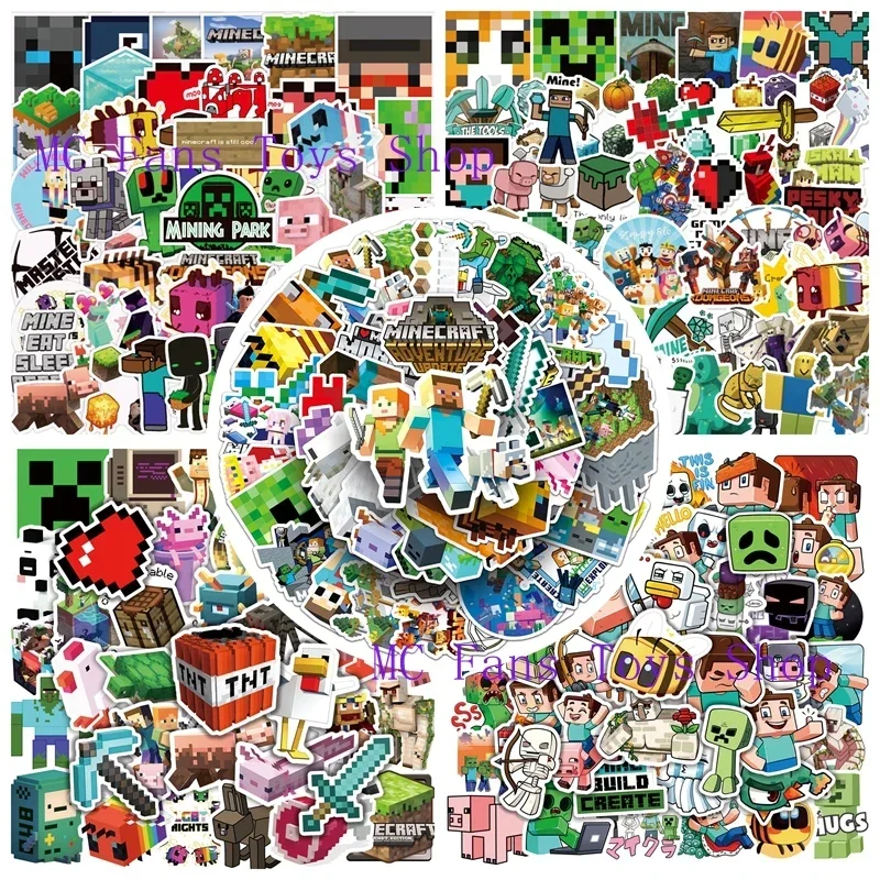 【セール中】50 個 Minecrafte ステッカー クリーパー ソード スティーブ マイナー エンダーマン 電話 ノートブック スーツケース 漫画 防水 ウォーターカップ デコレーション