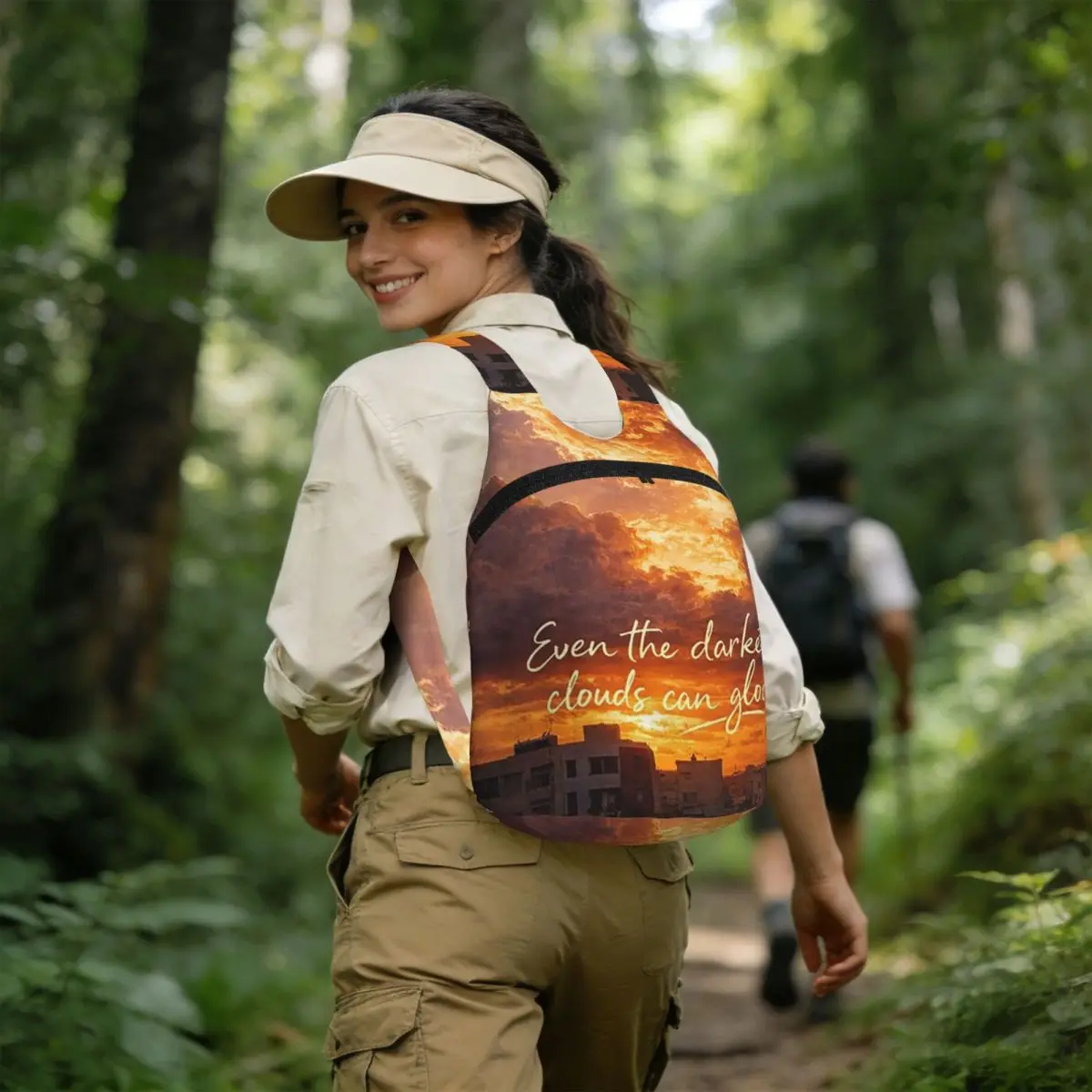 Even The Darkest Clouds Can Glow Backpack Student BookBag Kids Storage School Bag Laptop Shoulder Bags for Boys Girls