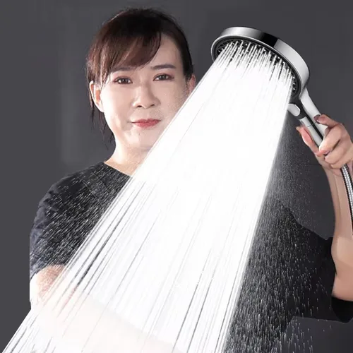 대형 패널 압력 부스트 샤워헤드 필터 포함, 조절 가능한 스프레이 깍지, 마사지 샤워 수도꼭지, 욕실 액세서리, 3 가지 모드, 150mm