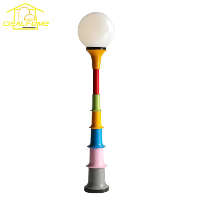 Nordic Design Memphis Colorful Cream Floor Lamp LED E27 Art Decoraitve Standing Lamp Living/Model Room Kids Room Bedroom Studio