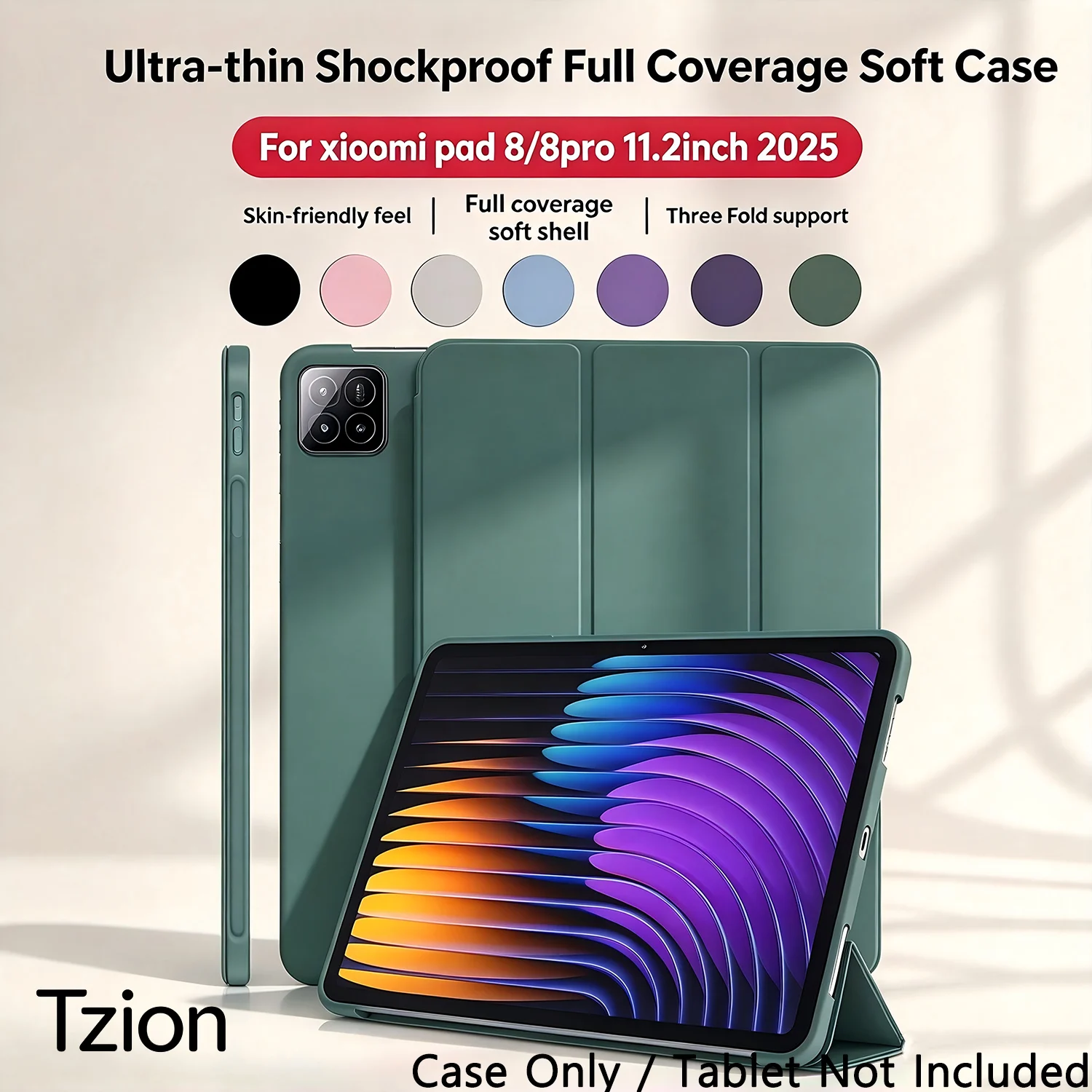 Case for Xiaomi Pad 8/8por  Pad 7/7 Pro 11inch PU Leather Soft Silicon Back Cover Folding Stand Magnetic Auto Sleep / Wake
