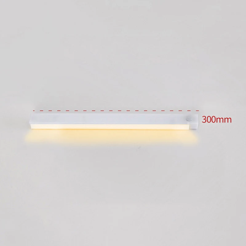 USB Rechargeable Motion Sensor Wireless LED Night Light Long Strip Bar Lamp For Kitchen Cabinet Wardrobe Bedside Staircase Tube