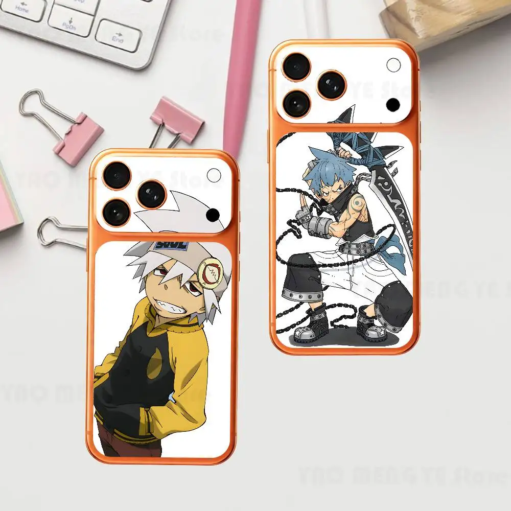 

Anime Soul E-Eater Thompson A-Albarn For Iphone 17 Pro ProMax Back Protective Decorative Sticker Back Cover