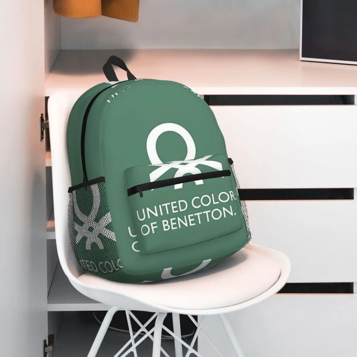 United Colors Of Benetton Backpack Student BookBag Kids School Bag Laptop Shoulder Bags for Men Women