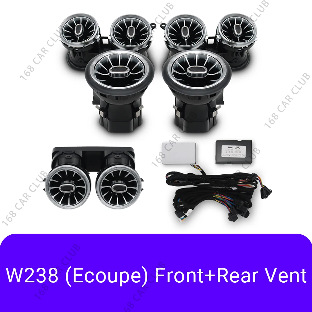Led Lucht Ventilatieopeningen 3d Draai Tweeter Luidspreker Voor Mercedes Benz W213 W238 E53 E63 E-Coupe Auto 64 Kleuren Lnterior Decoratieve Verlichting