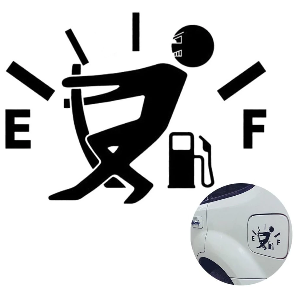 

Funny Car Stickers High Gas Consumption Decal Fuel Gage Empty Stickers
