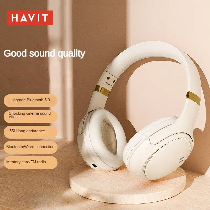 H630bt Wireless Headset Bluetooth Gaming with Microphone Tws Earbuds Earmuff Noise Canceling Music Laptop Suitable for Gamers