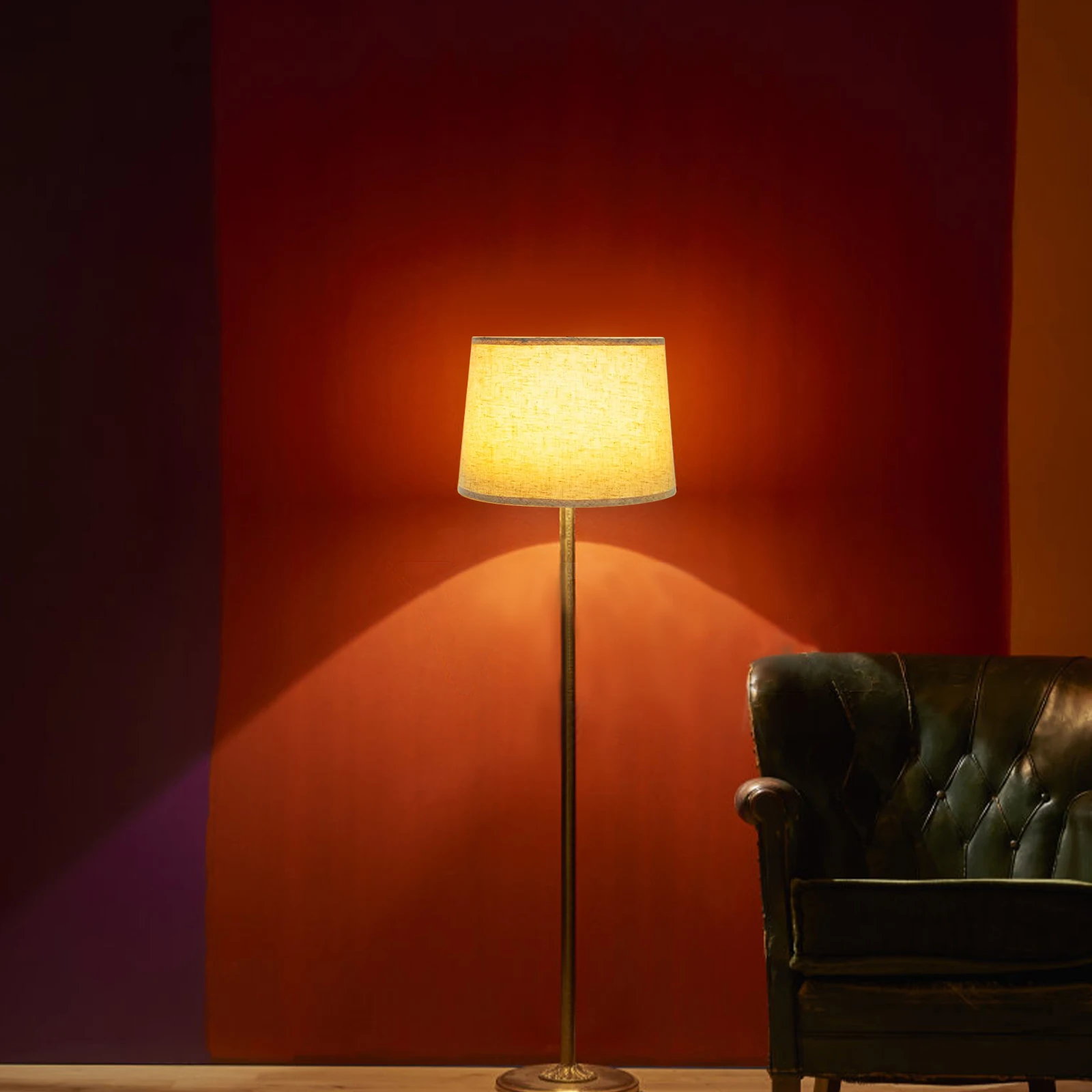 عاكس الضوء على الأرض قابل للإزالة وقابل للطي من الكتان عاكس الضوء ملحقات مصابيح الطاولة محلية الصنع لطاولة ضوء الأرضية بجانب السرير #2