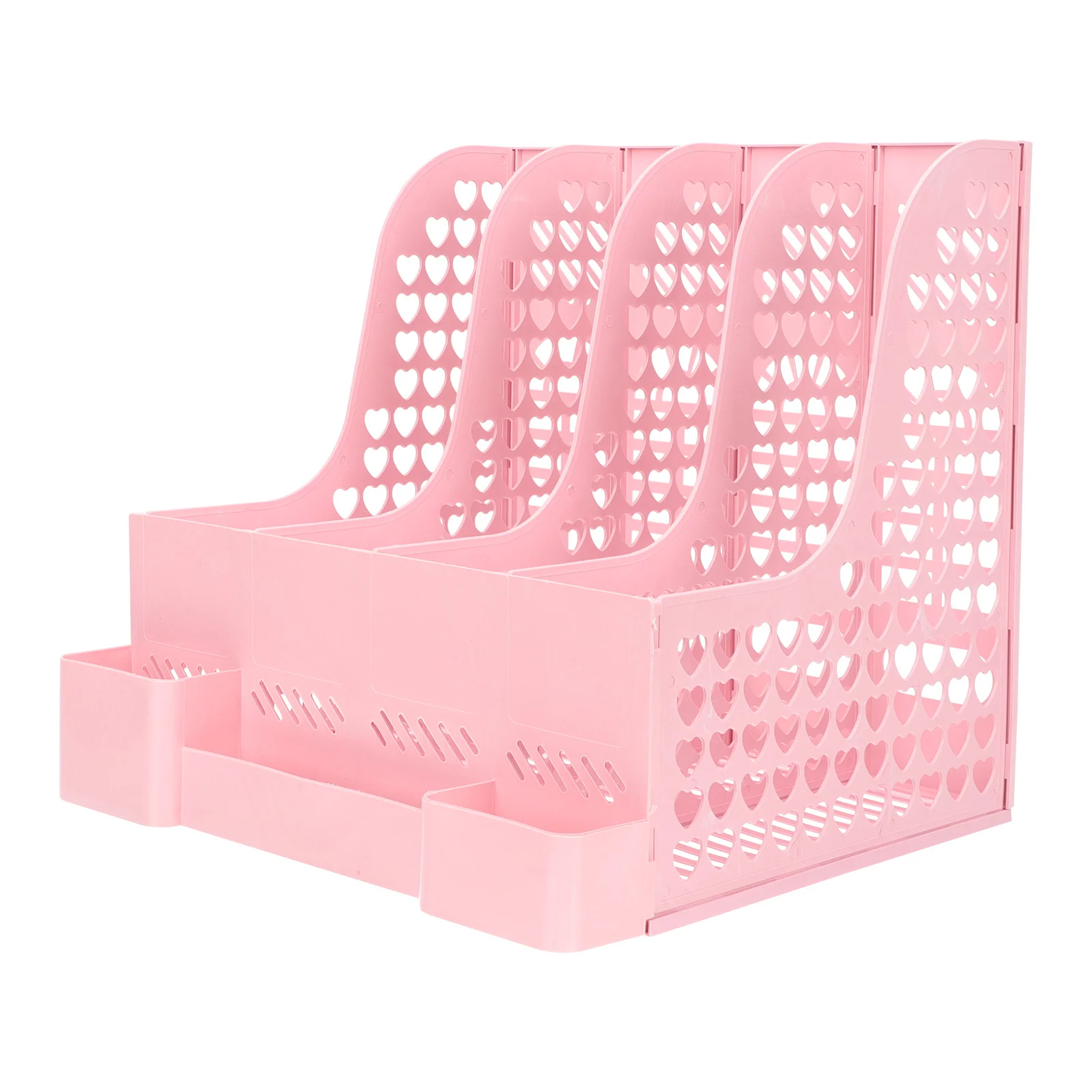 

Household File Organizer High-Class Plastic Multi-Compartment File Rack Desktop Book Organizer Office Study Magazine Holder