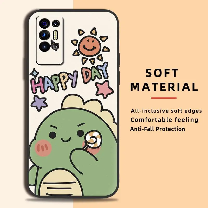 Capa protetora de telefone à prova d'água para tecno pova2/le7, à prova de choque, antipoeira, design de moda, capa macia, tpu, silicone, desenho animado