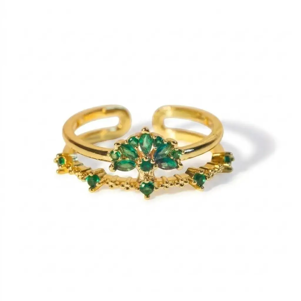 New Cute Colorful Zircon Amusement Park Women's Ring Castle Vegetable Ring Fashion Jewelry
