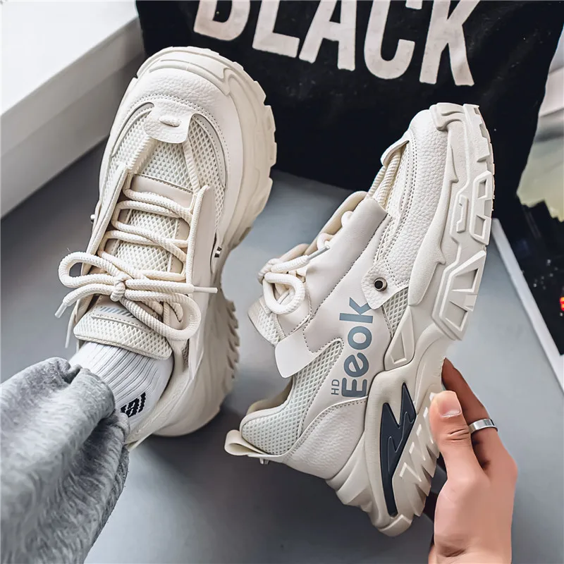 Scarpe da ginnastica di lusso da uomo Scarpe sportive Scarpe da corsa per uomo Casual antiscivolo Fondo spesso Sneaker casual Scarpe moda Scarpe da ginnastica robuste