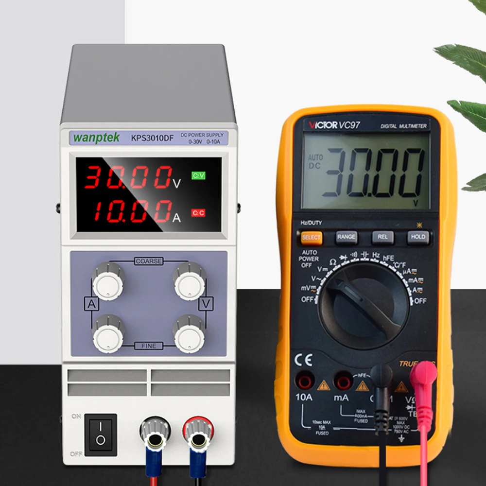 KPS3010DF 0-30 В/0-10 А 110 В-230 В 0,1 В/0,001 А ЕС светодиодный цифровой регулируемый переключатель источник питания постоянного тока мА дисплей переменный двойной светодиод
