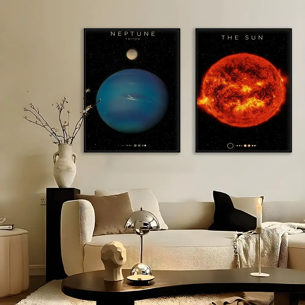 Space Astronomy Planets Poster Modern Minimalism Aesthetic Art Prints Bedroom Kitchen Home Decor Art Poster Gifts