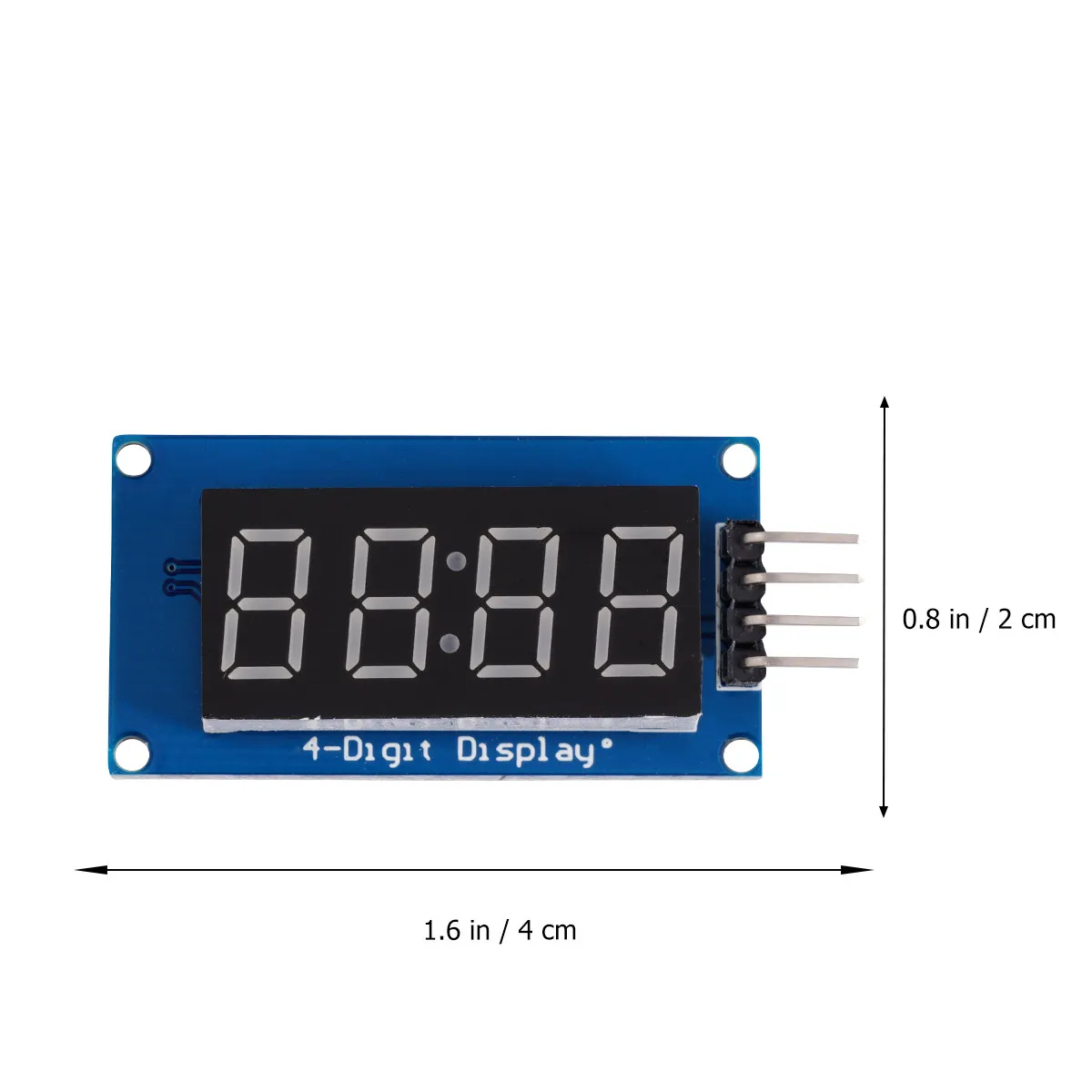2Pcs Red Common Anode 4-Digit Tube Display Module 0.36 Inch LED Segment Display Module Clock Point Controlled