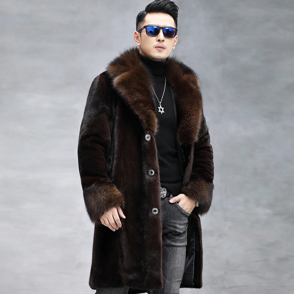 Denny&Dora Men's Mink Fur Jacket