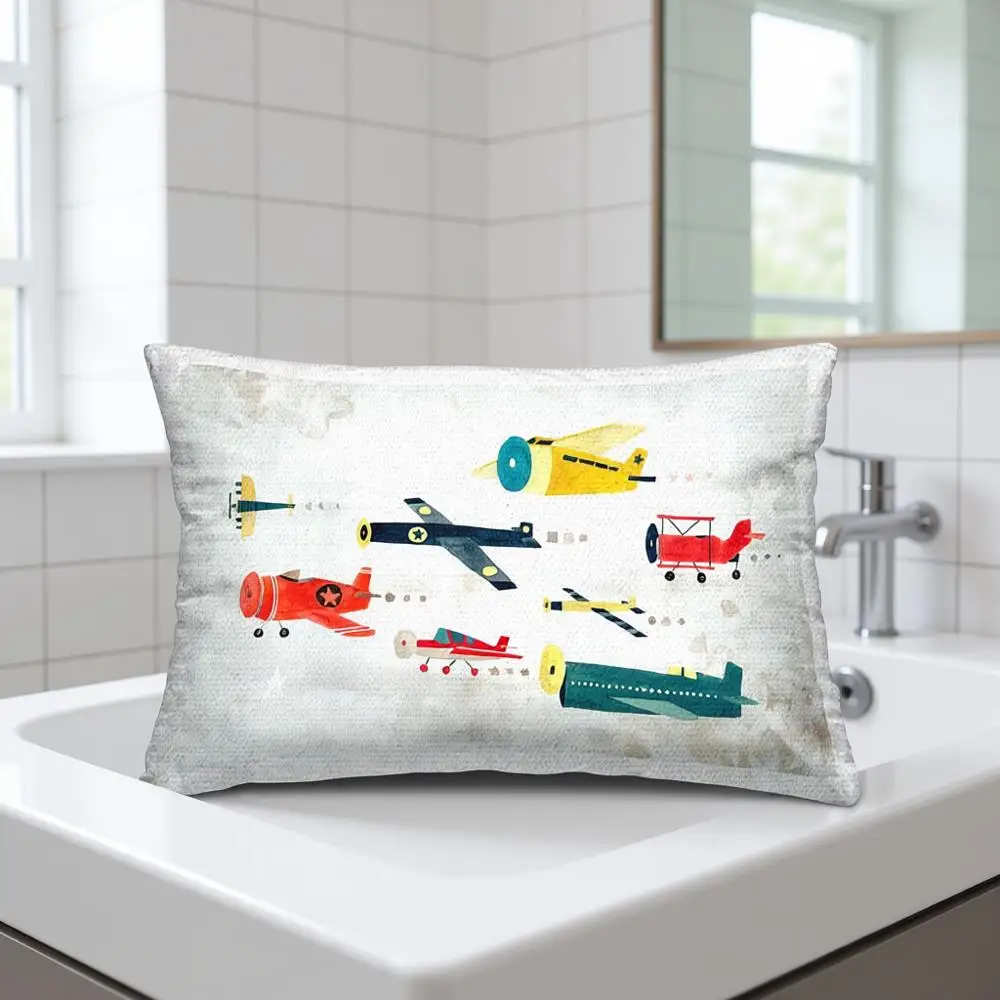 

Whale Diver Scene Outdoor Pillow, 14x7x20, Blue