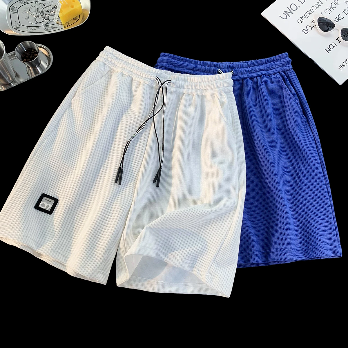 

Men's Summer Thin Baskeall Sport orts Beach Casual Mid-Length Pants Breathable Comfortable Loose Fit Five-Five Pants