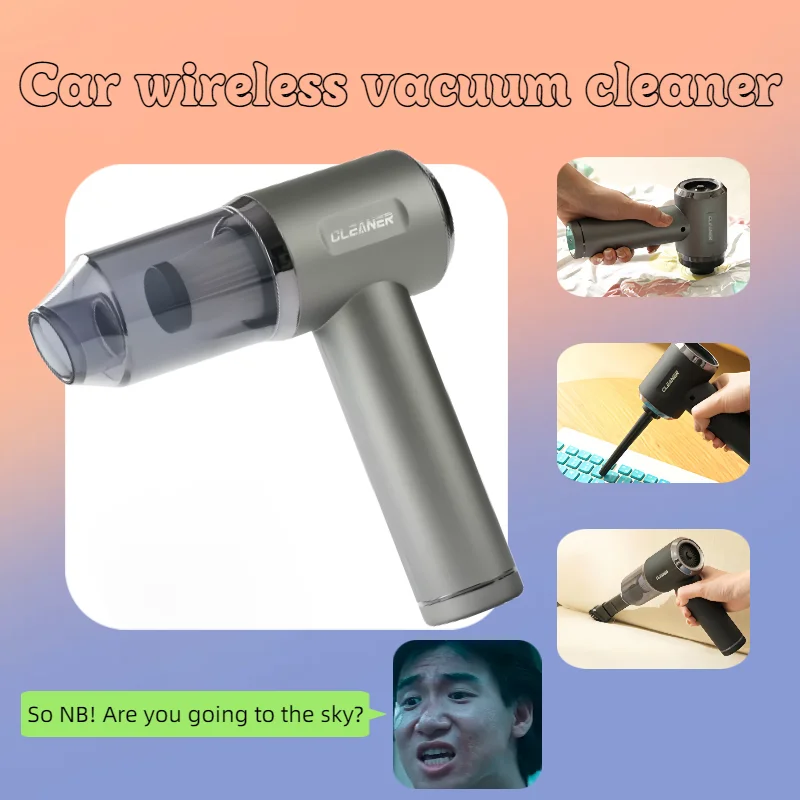 เครื่องดูดฝุ่นไร้สาย, เครื่องดูดฝุ่นแบบพกพาไร้สาย, เหมาะสำหรับใช้ทั้งในรถยนต์และในบ้าน, พร้อมหัวแปรงหลากหลายแบบ