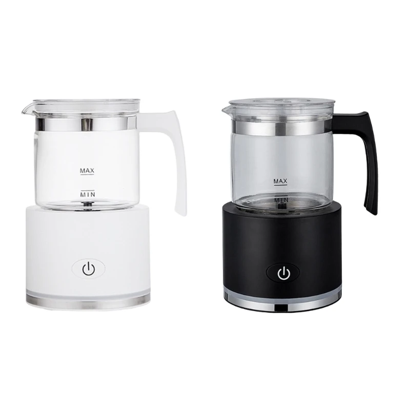   Automatic Hot Cold Milk Frother with Stainless Steel Interior Quiet Operation