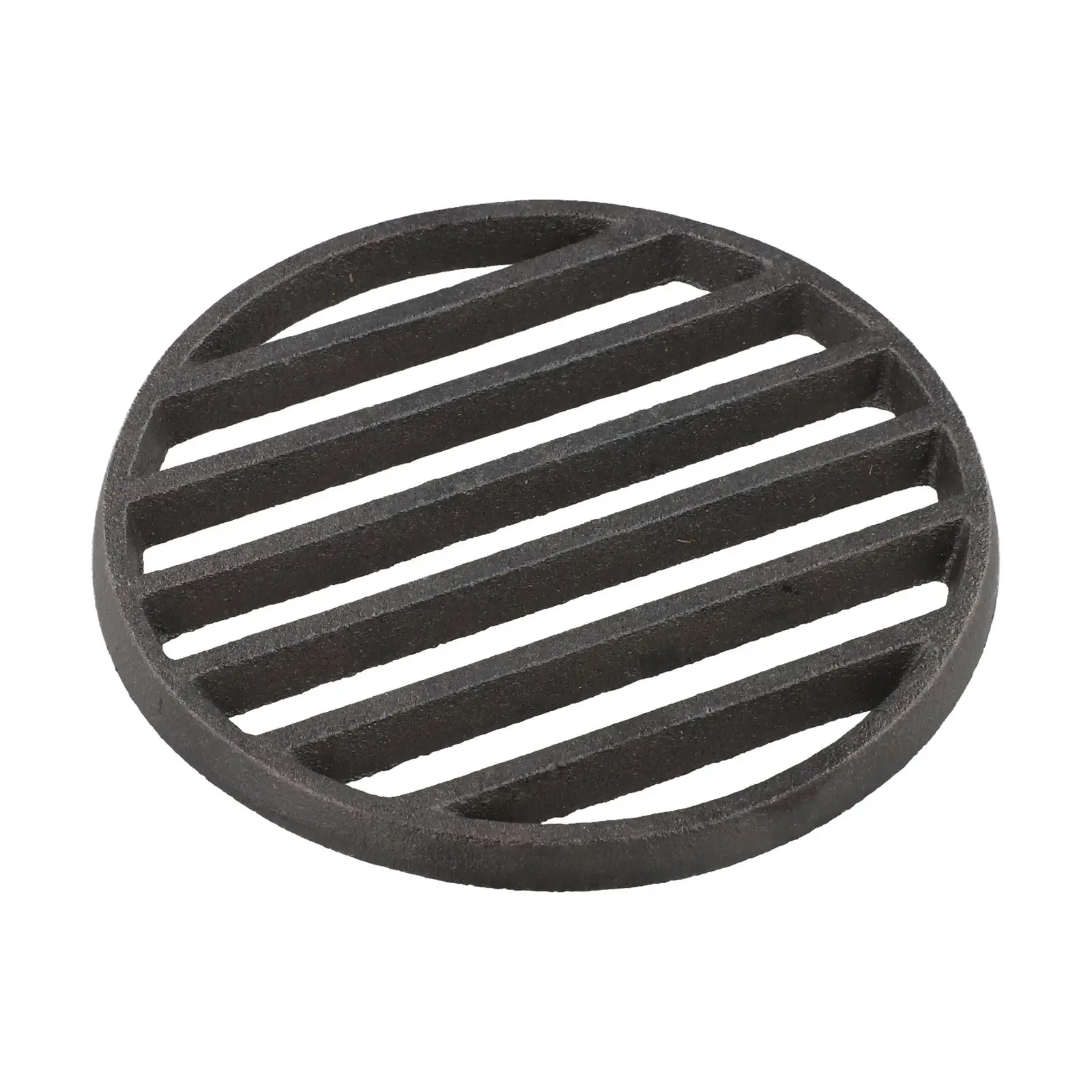 Black Cast Iron Round Grill Plate BBQ Grate For Meat Roasting On Outdoor Barbecue Grills Kitchen Gadget