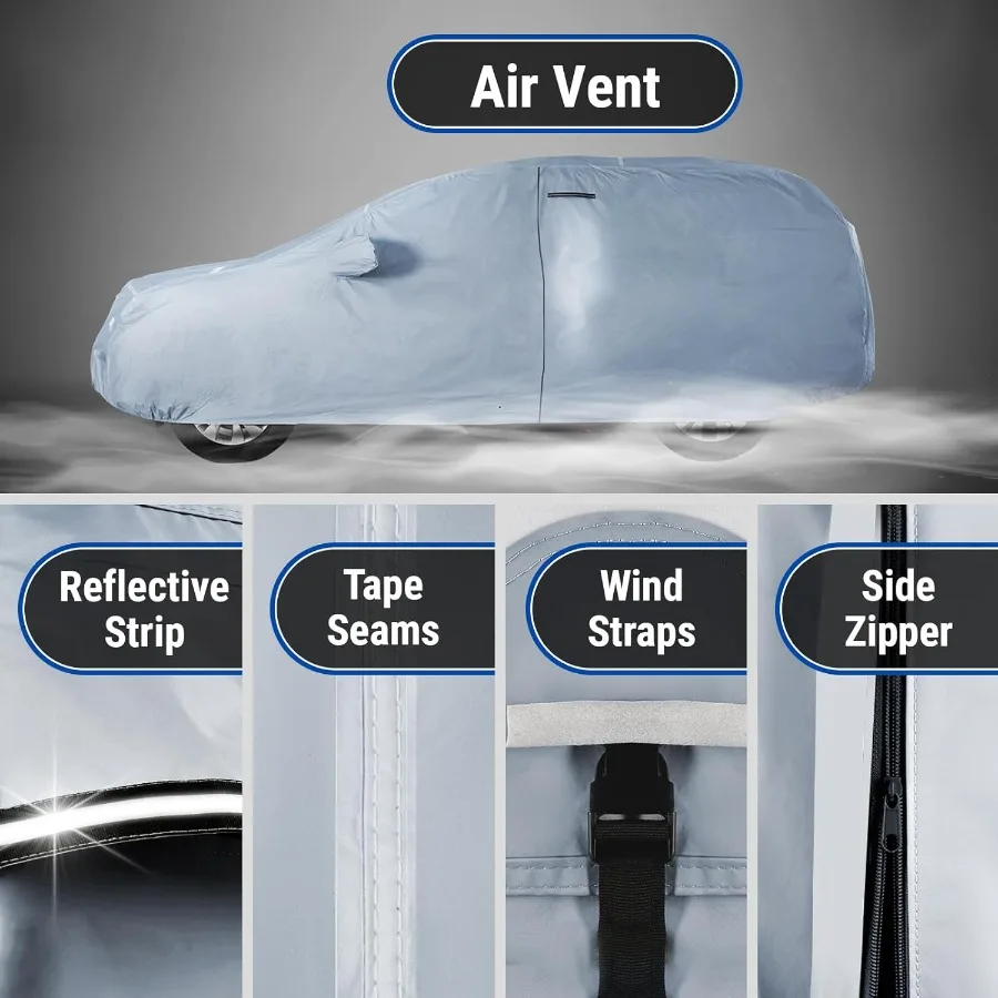 Housse SUV personnalisée pour Jeep Patriot 20072017, imperméable, AllWeather, pluie, neige, UV, protection solaire, extérieur complet, intérieur et extérieur, voiture Co