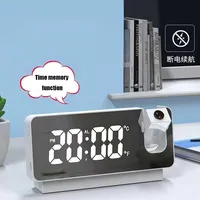 New Glow-in-the-dark Digital Projection Clock Large Screen Silent Alarm Creative Multi-functional Electronic Desk Clocks Decor