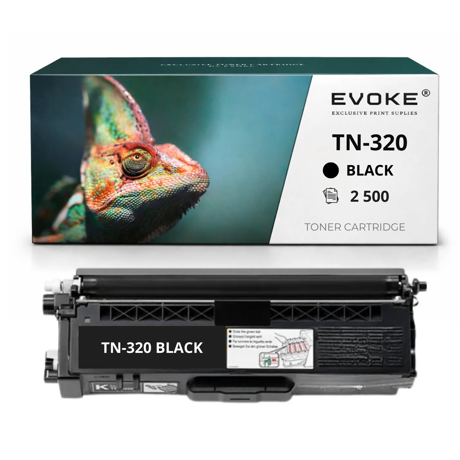 Evoke Compatibele Toner voor Brother Tn320 Tn-320 Zwart 2500 Pagina's Mfc-9970Cdw Dcp-9270Cdn Hl-4150Cdn Hl-4140Cn