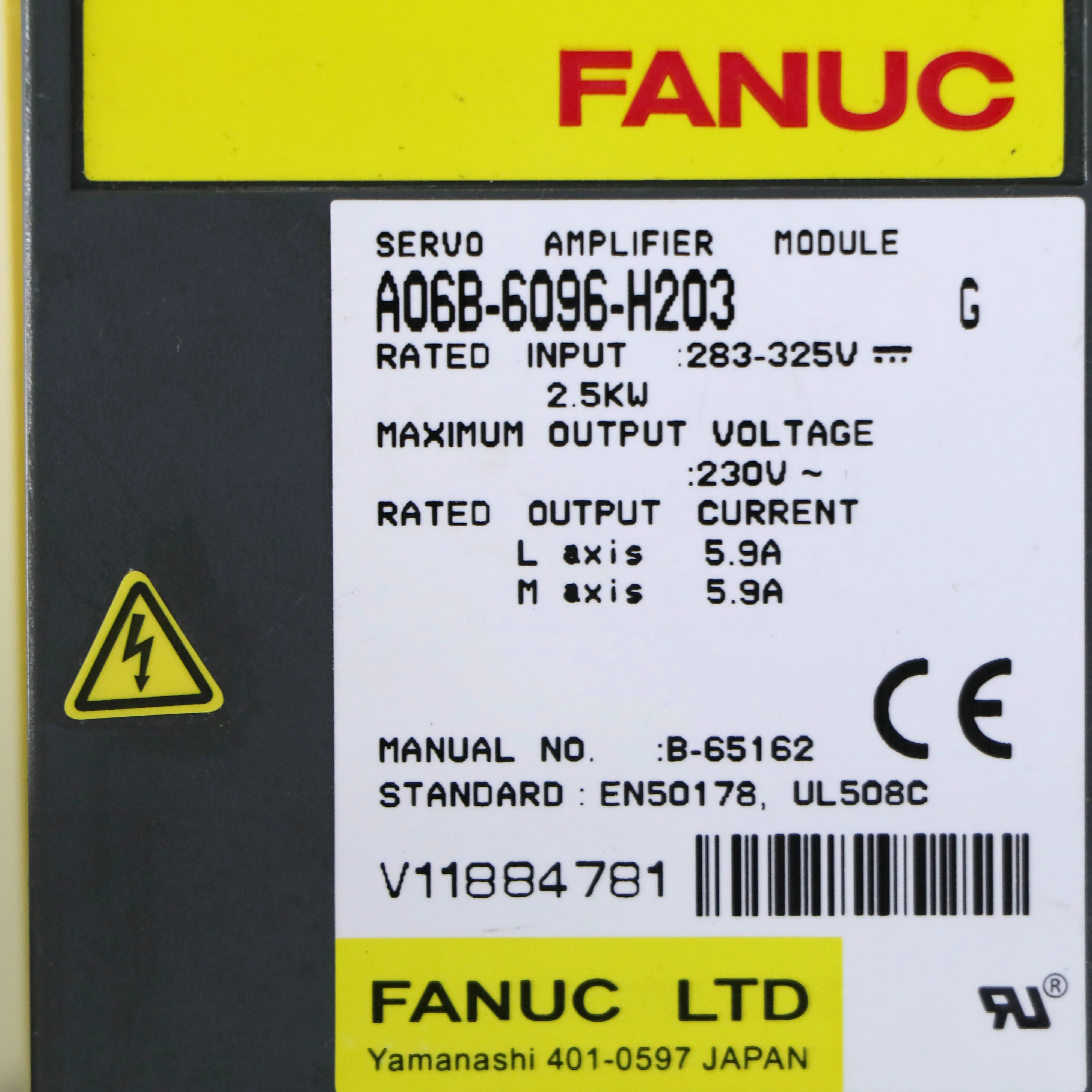

Сервопривод Fanuc A06B-6096-H203 A06B 6096 H203 протестирован ok A06B6096H203