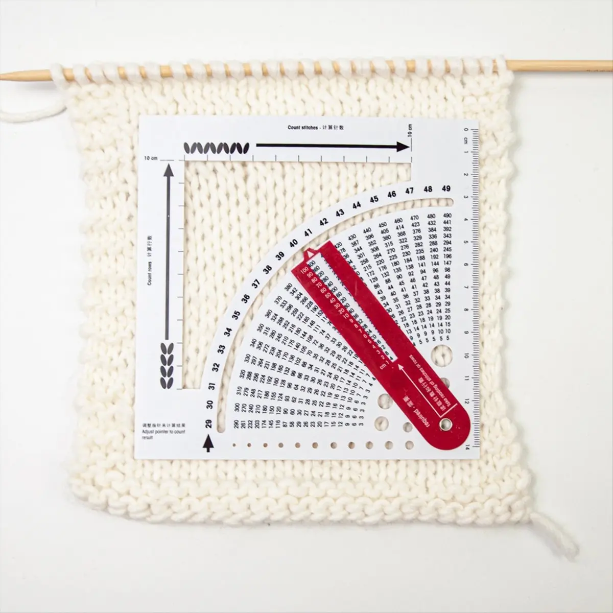 #37I Knitting Gauge Converter Knitting Stable Plastic Calculator,Knitting Calculator,(Plastic)