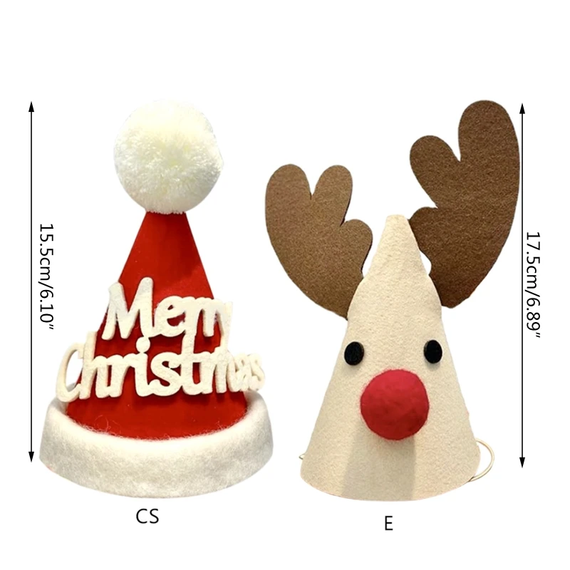 Christmas Hat Santa Elk Merry Christmas Hats Non Woven Fabric Party Props image 6