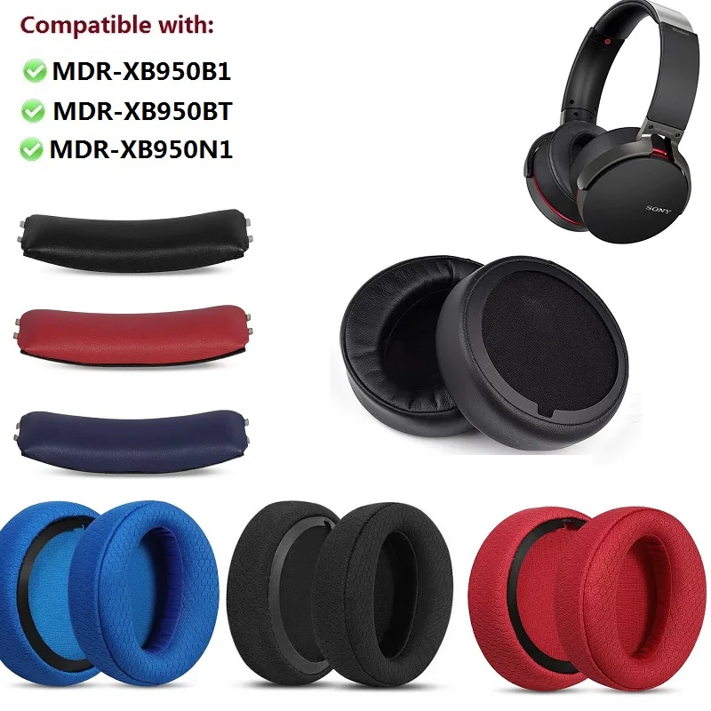 Ear Pads For SONY MDR-XB950b1 MDR-XB950BT MDR-XB950N1 headphones replacement high quality earmuff ear pillow headband cushions