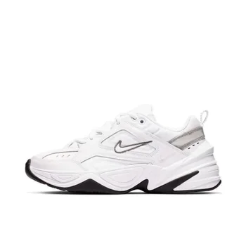Nike M2K Tekno Low Herren- und Damen-Sneaker, klassisch, Retro, lässig, klobige Schuhe, leichte, gepolsterte Komfort-Sneaker, echtes Weiß
