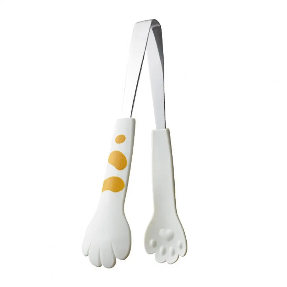 Stainless Steel Pliers Bread Folder Kitchen Accessory 3pcs Kitchen Tongs Set Stainless Steel Cat Paw Shape Cooking for Serving